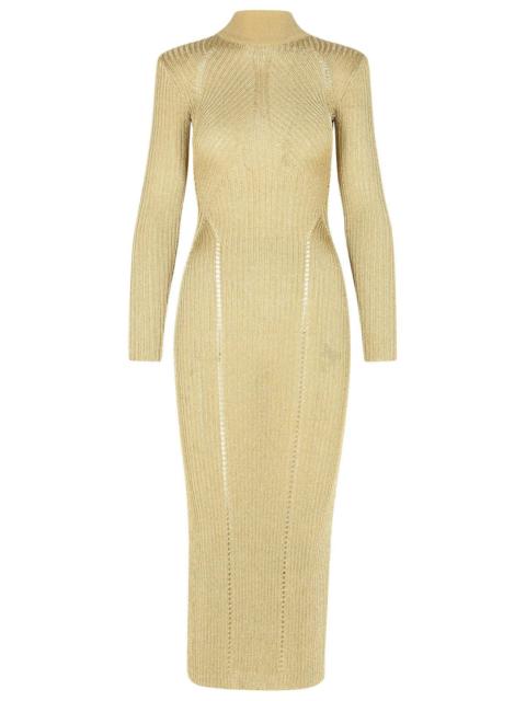 self-portrait Self Portrait 'Lurex' Dress In Beige Viscose Blend Women