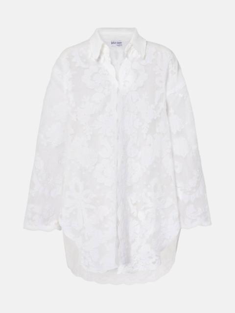juliet dunn Embroidered cotton shirt