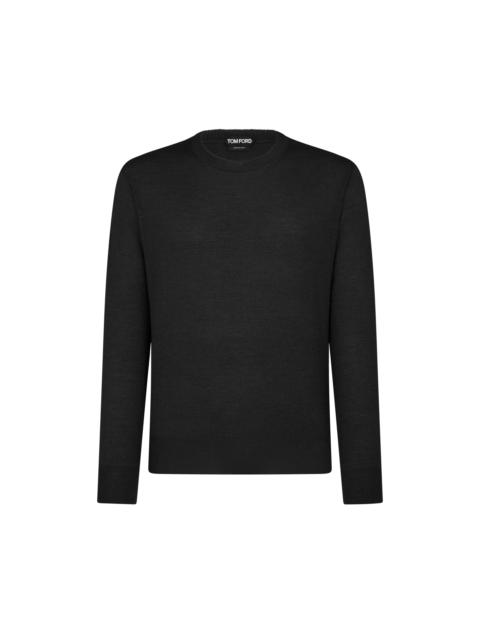 TOM FORD SEAMLESS ALPACA SILK CREW NECK