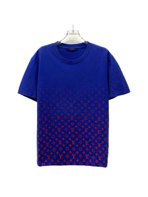 Louis Vuitton Louis Vuitton Navy Logo Monogram All-Over Print Cotton Crew Neck Short Sleeve T-Shirt