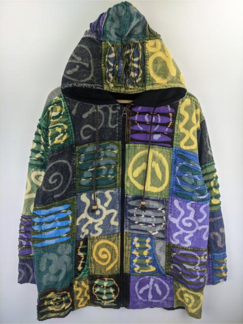 Other Designers Vintage - Steals🔥Vintage Patchwork Jacket Hooded Rare