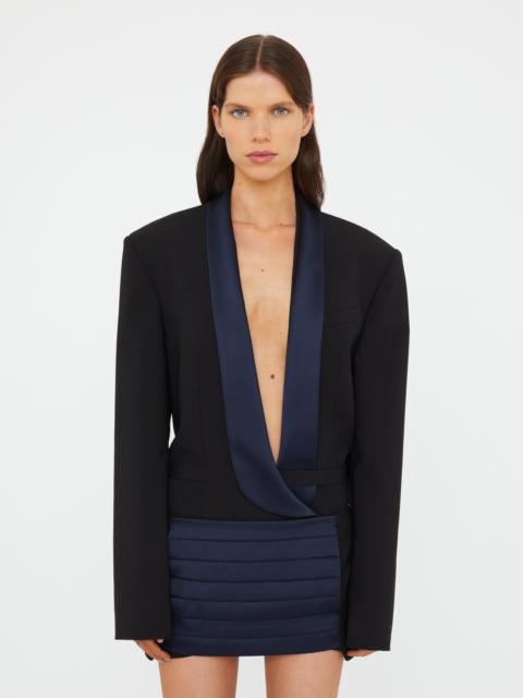 CHRISTOPHER ESBER Tuxedo Contrast Wool Blazer
