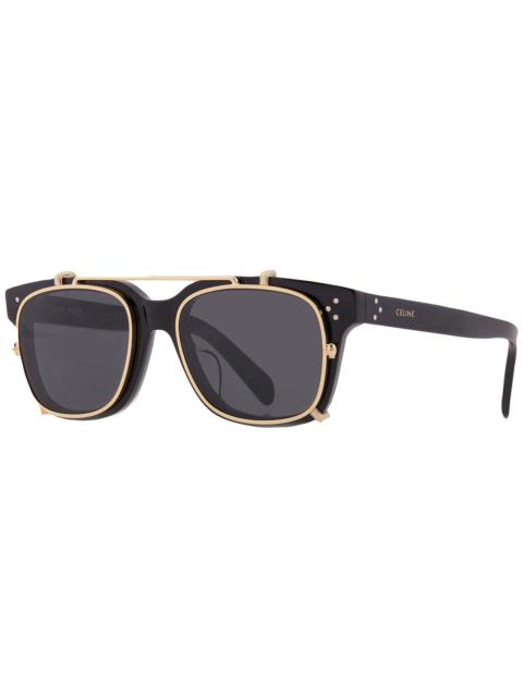 CELINE Celine Smoke Clip On Square Men's Sunglasses CL40268U/CL 01A 50