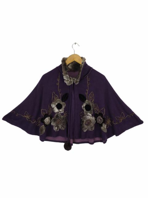 Other Designers Japanese Brand - Steal 💥 Vintage Japanese Brand Poncho Flower Motif