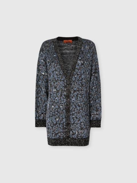 Missoni Missoni Oversized Cardigan In An Animal-print Jacquard Knit in Multicoloured at Nordstrom