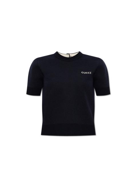 GUCCI GUCCI Navy Top New & Authentic (Women's size:6;)