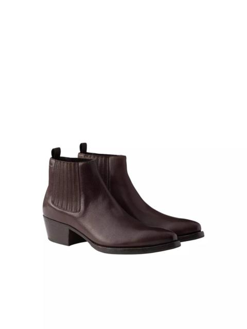Prada Men's Leather Chelsea Boots