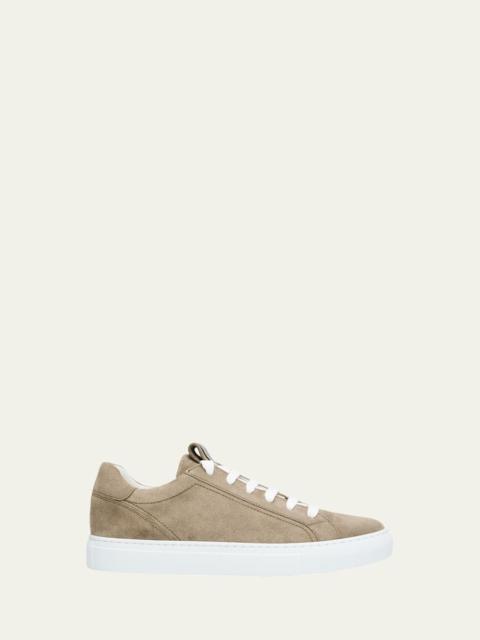 Brunello Cucinelli Monili Suede Low-Top Sneakers