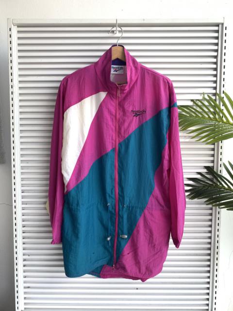 Other Designers Vintage - Vintage 90s Reebok Multi Colour Light Zipper Jacket