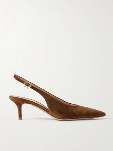 Robbie 45 suede slingback pumps