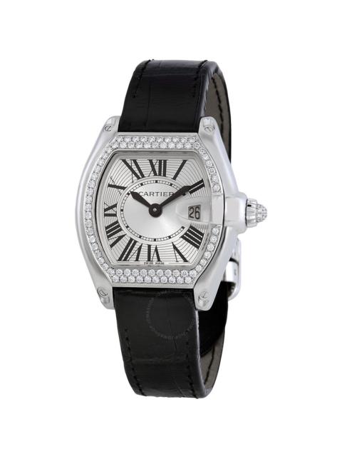 Pre-owned Cartier Roadster Diamond Silver Dial Ladies Watch WE500260