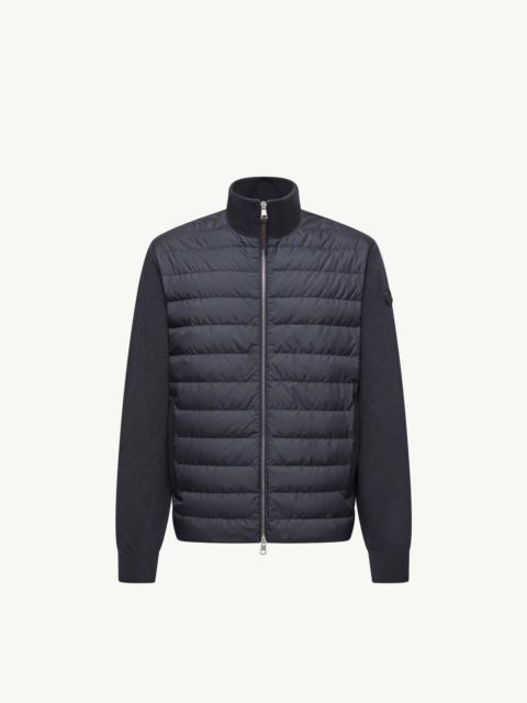 Moncler Padded Wool & Cashmere Zip-Up Cardigan