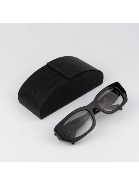 Prada Prada Women Sunglasses Black Rectangle PRB05S 3890A7 NEW AUTHENTIC