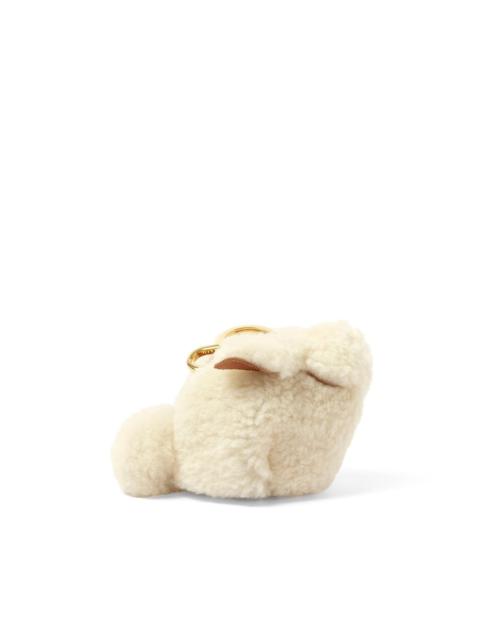 Loewe Bunny Charm in Shearling in Natural