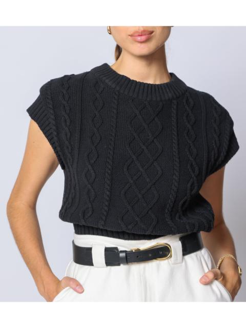 Cleobella GIGI CROPPED SWEATER VEST | BLACK