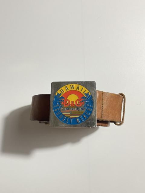 Dolce & Gabbana VINTAGE DOLCE AND GABBANA HAWAII BIG BUCKLE BELT