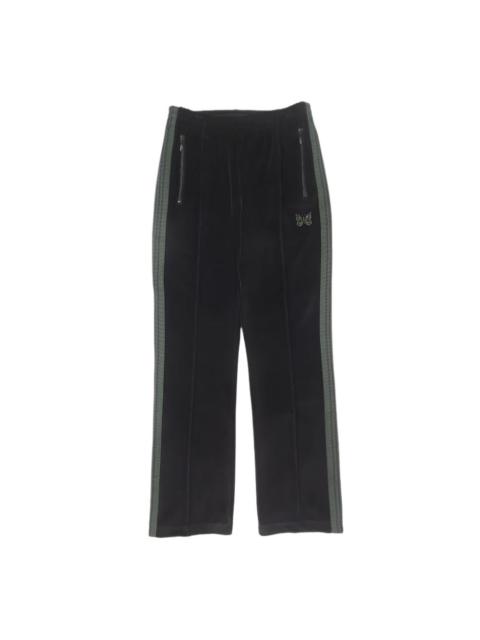 NEEDLES NARROW TRACK PANTS - C/PE VELOUR (BLACK)