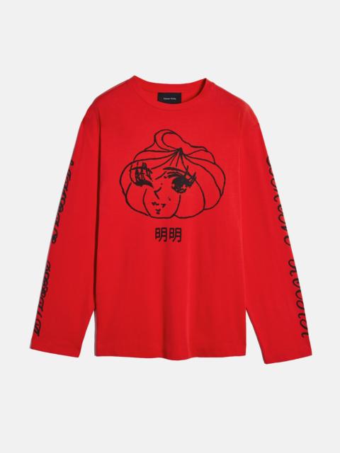 Simone Rocha Simone Rocha Women Dim Sum Logo Print Long Sleeve T-Shirt