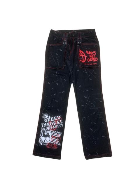 Other Designers Japanese Brand - GLP Bondage Seditionaries Punk Rock Styles Black Denim Pant