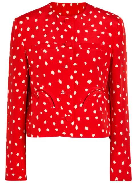 BLAZÉ MILANO Blaze Milano Shamo Bolero Polka dot Silk Jacket
