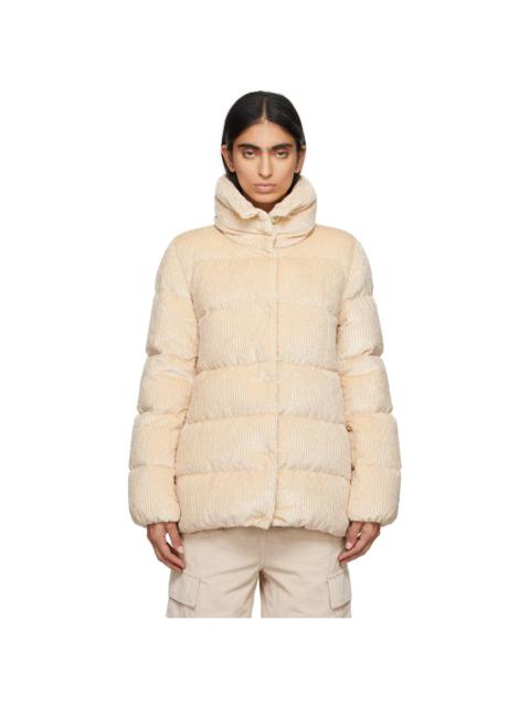 Moncler Yellow Cochevisse Corduroy Short Down Jacket