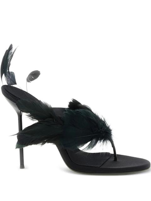 PARIS TEXAS "Lidia" Feather Thong Mule T. 105