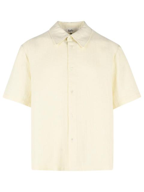 Séfr Sefr 'Dayot' Ecru Cotton And Linen Shirt Men