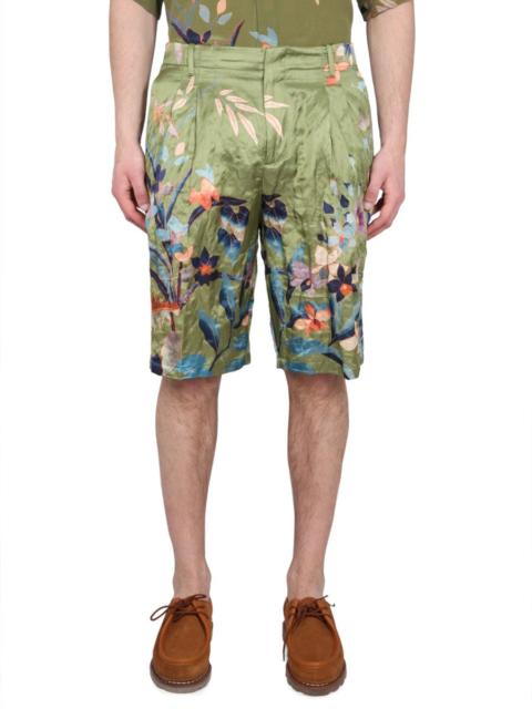 Etro Etro Men Bermuda Shorts With Floral Print