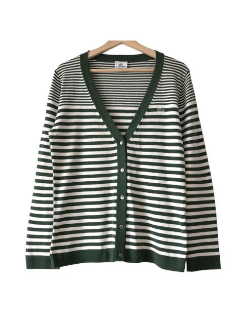 Lacoste France Green Stripe Cardigan