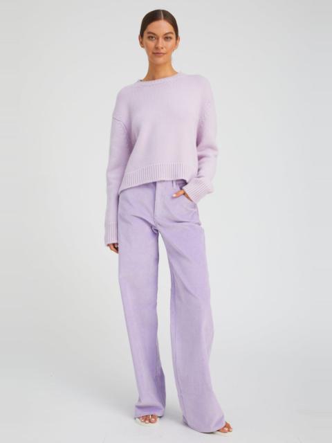 SPRWMN LAVENDER CORDUROY WIDE LEG TROUSERS