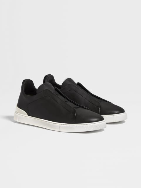 ZEGNA BLACK TRIPLE STITCH™ SECONDSKIN SNEAKERS