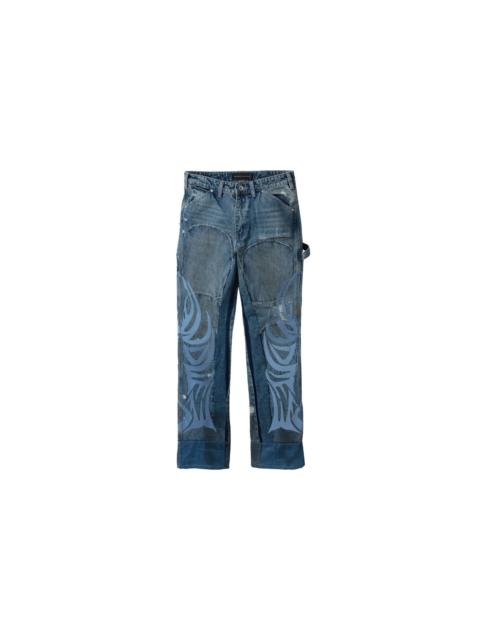 WHO DECIDES WAR WDW WINGED CARPENTER DENIM PANTS (SKY)
