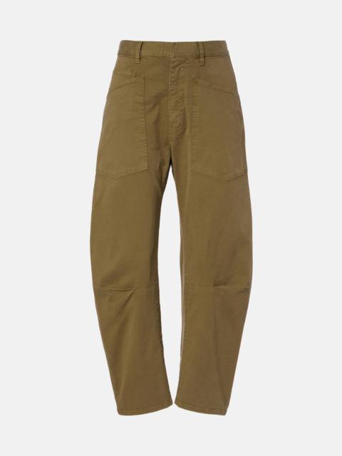 NILI LOTAN Shon cotton twill barrel-leg pants
