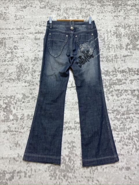 Hysteric Glamour Y2K TORNG BJH Flared Poem Embroidery Unique Pocket Denim