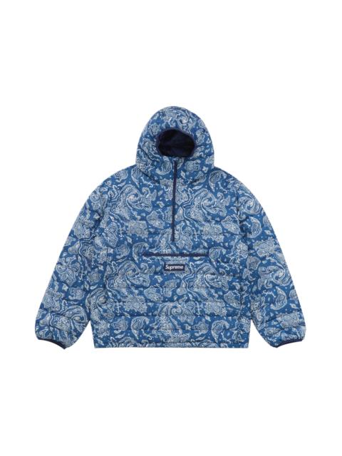 Supreme Supreme Micro Down Half Zip Hooded Pullover (FW22) Blue Paisley
