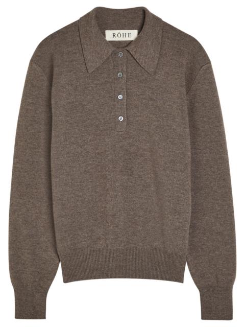 RÓHE Rohe Compact Wool and Cashmere-blend Polo top