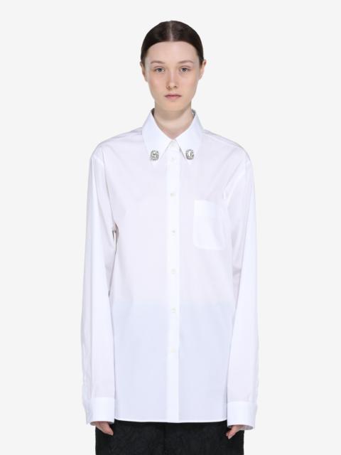 N°21 SHIRT WITH COLLAR APPLIQUES