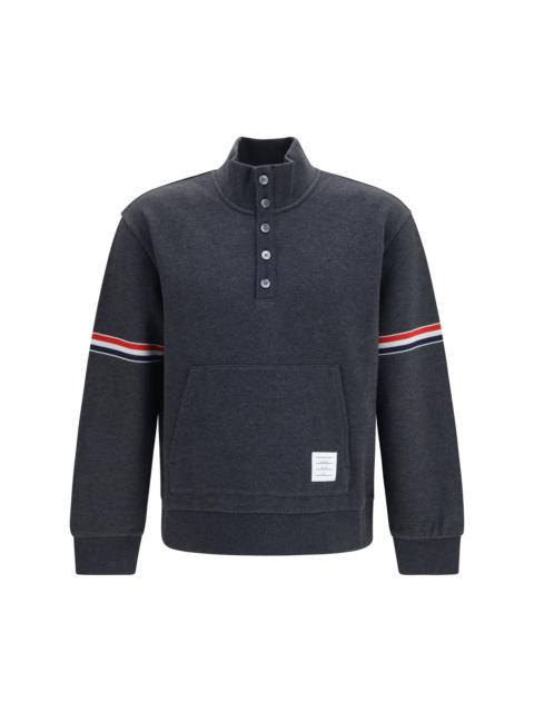 Thom Browne Thom Browne Loopback Cotton Piqué Sweater Charcoal