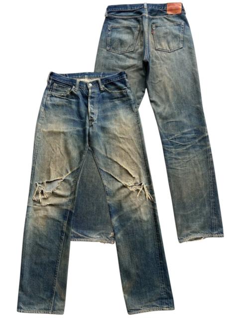 Other Designers Full Count & Co. - Vtg Full Count Mudwash Selvedge Distressed Denim Jeans 31x32