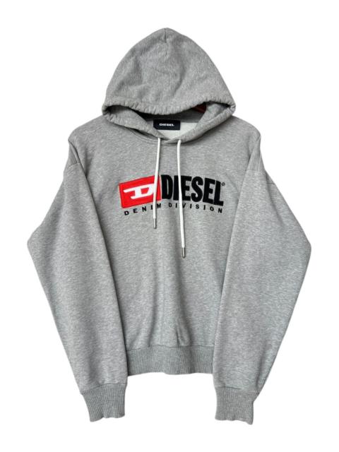 Diesel Diesel Spellout Logo Grey Baggy Hoodie