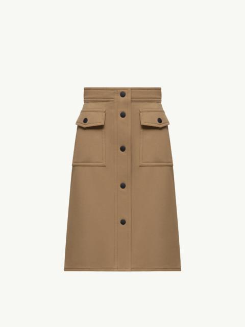 Moncler Grenoble Technical Twill Knee-Length Skirt