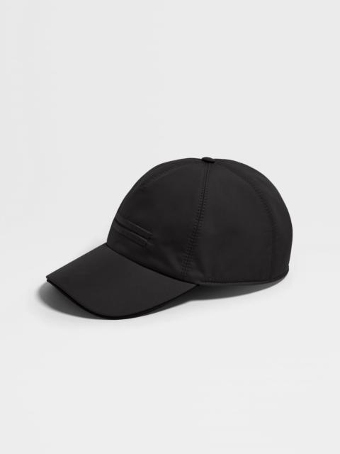 ZEGNA BLACK TECHNICAL FABRIC BASEBALL CAP