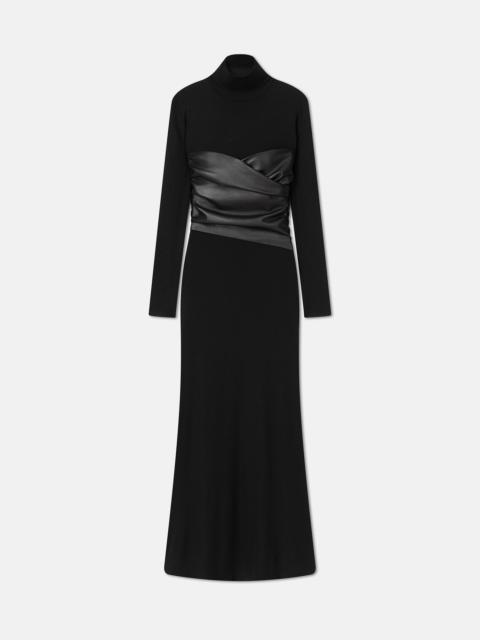 Nanushka Mesh Jersey And Okobor™ Alt-Leather Maxi Dress