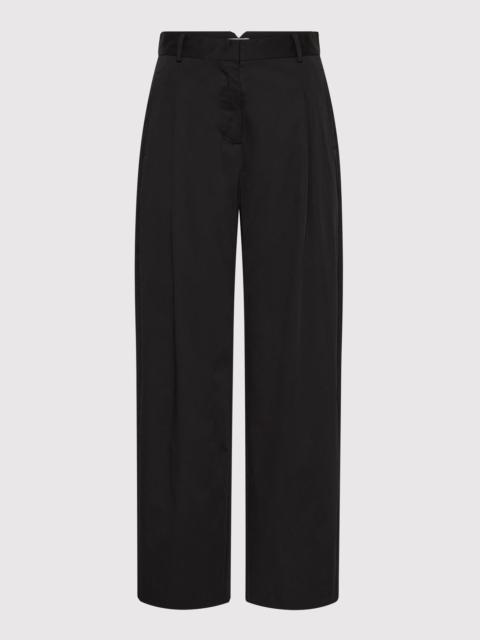 ST. AGNI Cotton Barrel Leg Pants - Black