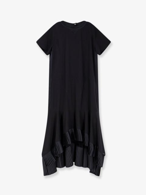 sacai Sacai Cotton Dress With Pleated Details