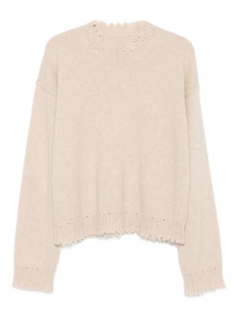 UMA WANG Cashmere Sweater With Fringed Hem