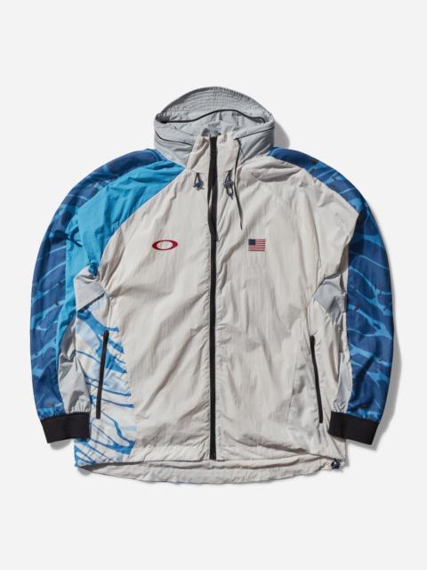 OAKLEY Men's Team USA Surfing Windbreaker Liquid Gray