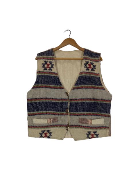 Other Designers Vintage - Nice design navajo motif wool vest jacket