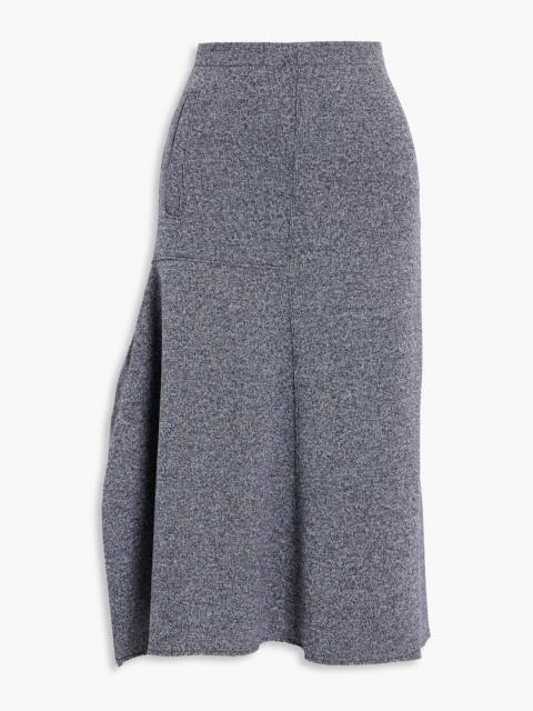 Tibi Asymmetric stretch-knit midi skirt