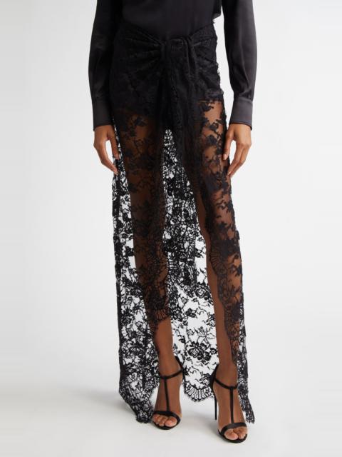 Dolce & Gabbana Dolce&Gabbana Long Chantilly Lace Skirt in Nero at Nordstrom